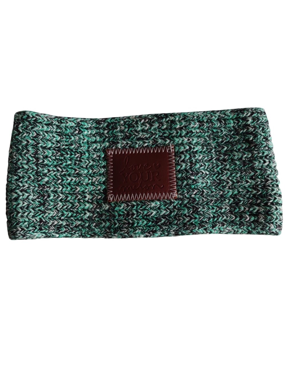Love You Melon Green Knit Marled Headband